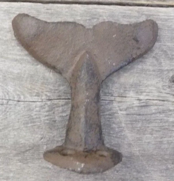 Cast Iron Whale Tail Hook Coat Hat Closet Hall Tree Tale Rustic Hat Dolphin Sea