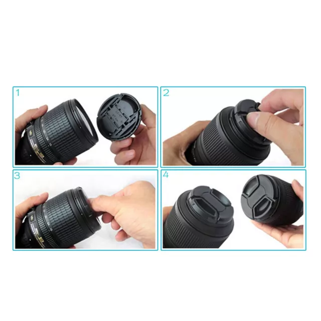 Durable 52 mm Front Lens Cap Center Snap on Lens cap for Nikon + Leash New.-DC 2