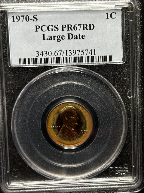 1970 S - PCGS PR67RD Large Date - Lincoln One Cent Memorial 1C Uncirculated Coin