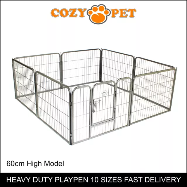 Heavy Duty Cozy Pet Puppy Playpen 60cm High 8 Panel Run Crate Pen Dog Cage