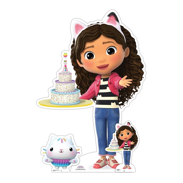 GABBY WITH CAKE Gabby's Dollhouse Cardboard Cutout with 2 Free Mini