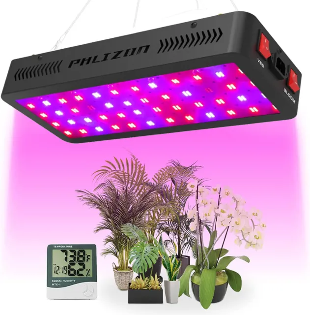 Phlizon LED Grow Light 600W Full Spectrum Indoor Plants Veg Bloom Growing Lamps