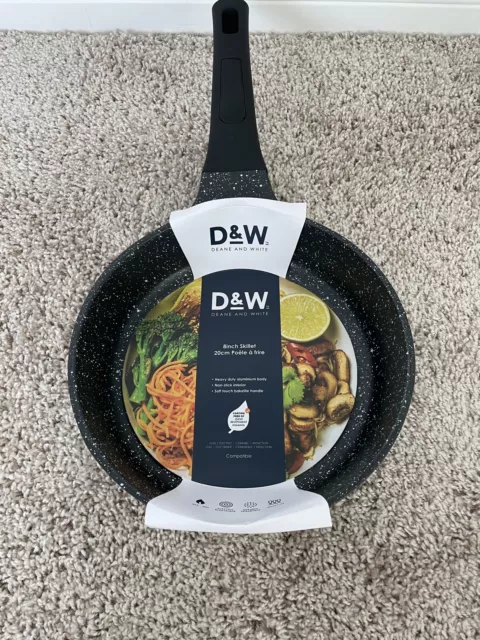 D&W Fry Pan Nonstick 11” Inch Skillet Low Casserole With Lid Quality  Cookware