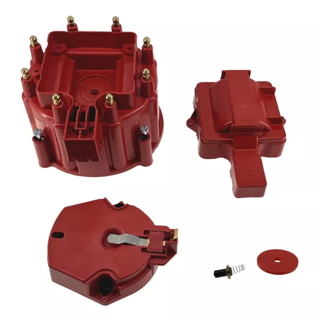 Red HEI Large Distributor Cap Rotor Kit For CHEVY GM SBC BBC 305 327 350 396 454