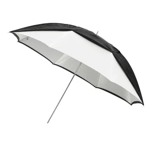 Westcott Optical White Satin 45 in Convertible Umbrella with Removable Cover