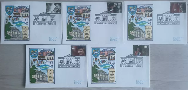 Preston Guild 1992 Set Of 5 Dawn First Day Covers