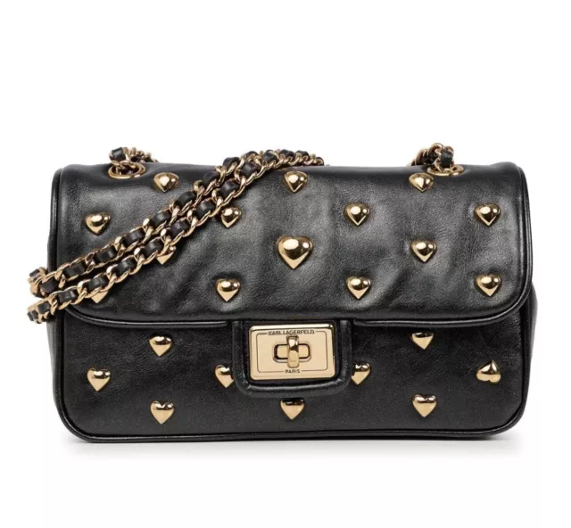 Karl lagerfeld paris agyness lamb shoulder bag 2025