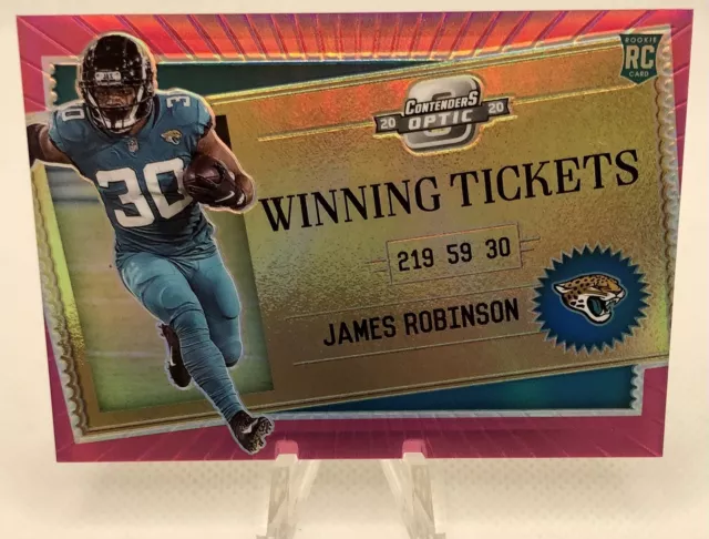 2020 Contenders Optic James Robinson Rookie Winning Tickets Pink SP #'d /75 RC