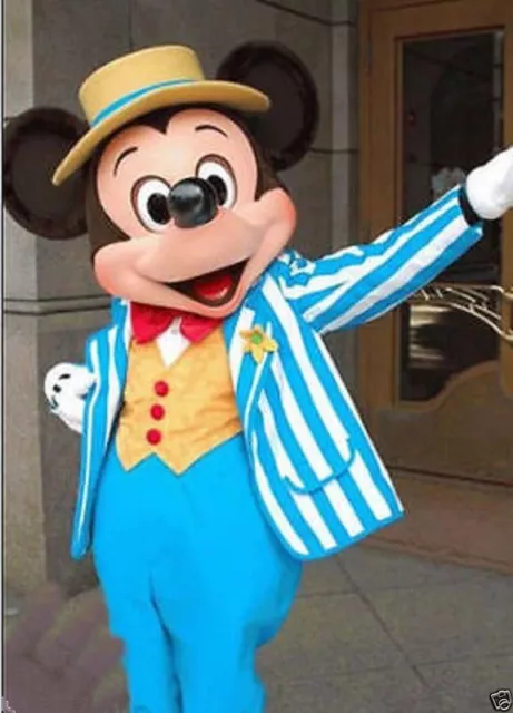 Navy Blue Mickey Mouse Mascot Cosplay Costume Halloween Fancy Dress Unisex Gift