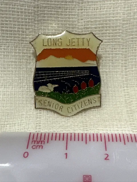 Vintage Enamel Long Jetty Senior Citizens Badge