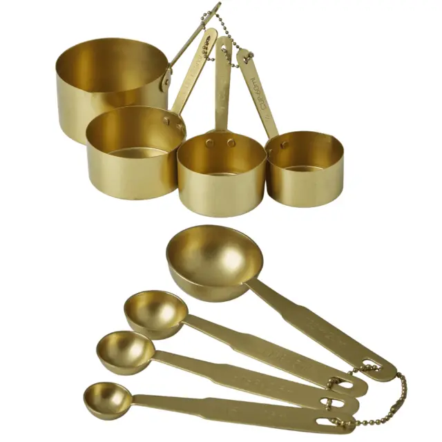 Davis & Waddell Gold Measuring Cups & Spoons Set