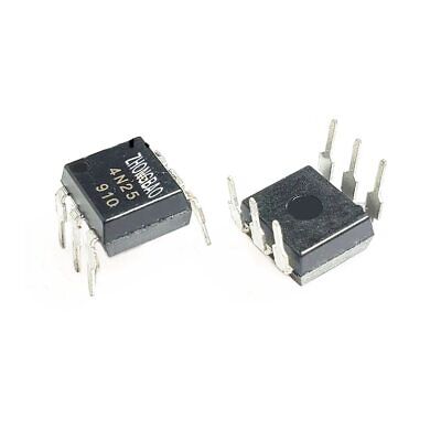 FAYLEZ 10 PCS 4N25 6 Pin Optoisolators Transistor DIP 
