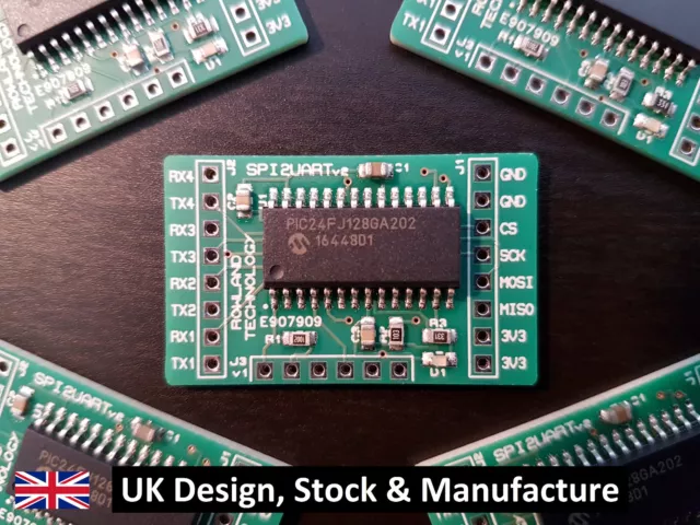 SPI to 4 x UART Bridge MULTIUART SPI2UART version2