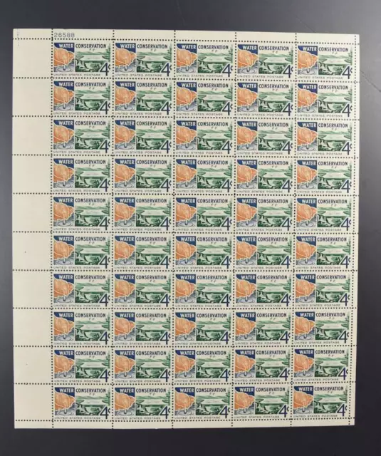 Us Scott 1150 Pane Of 50 Water Conservation Stamps 4 Cent Face Mnh