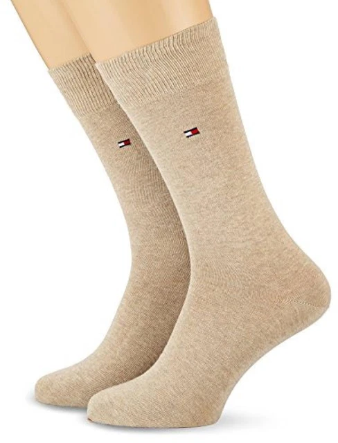 (TG. XL) Tommy Hilfiger - TH MEN SOCK CLASSIC 2P, Calze da uomo, Beige (369 - Li