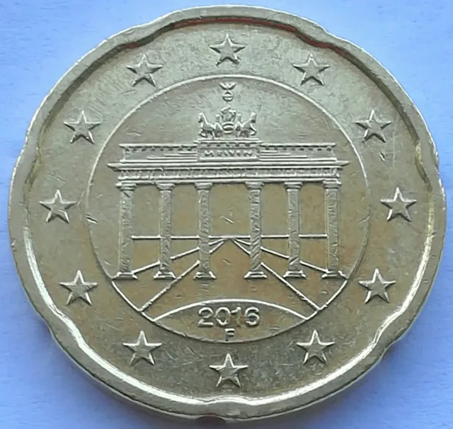 GERMANIA 20 cent 2016 zecca F Stoccarda