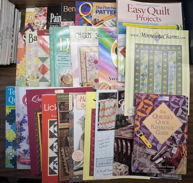 LOT OF 24 Quilting Pattern Books Mixed Quilt Books Listed Below ...