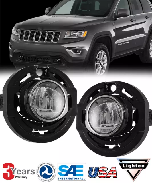 2Pcs LED Driving Fog Lights Front Lamps for 2014 2015 2016 Jeep Grand Cherokee