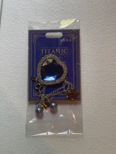 TITANIC HEART OF THE OCEAN PIN with CHARMS - 2023 Disney Limited Edition LE 100