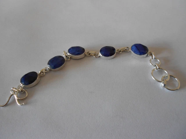Bracelet Pampilles Onyx Et Argent 925 - Poinçon BR08 - Femme - Neuf Avec étiquettes