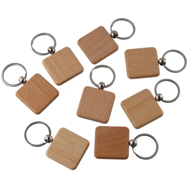 square square keychain blanks square wood keychain wooden keychain  wood crafts