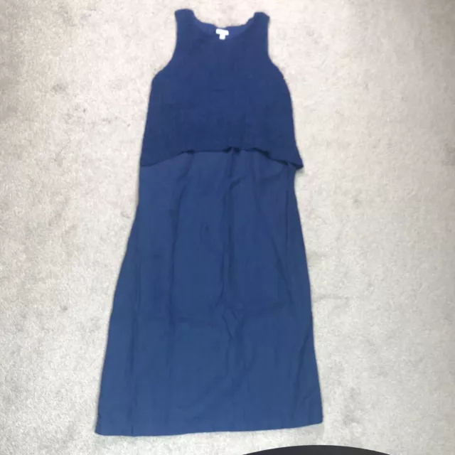 J. Jill, Dresses, Linen Pure Jill 0 Linen Layered Xl Blue Maxi Dress
