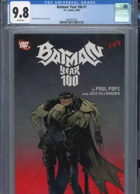 Batman Year 100 #1 Mt 9.8 Cgc White Pages Paul Pope Story Cover And Art