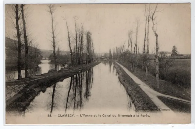 CPA CLAMECY L'Yonne et le Canal du Nivernais à la Forêt (58)