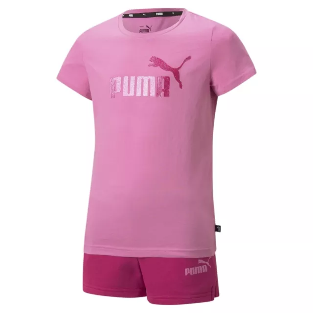 Completo Puma Bambina Corto 846936 15 Rosa Estivo Maglia Pantaloncino Short