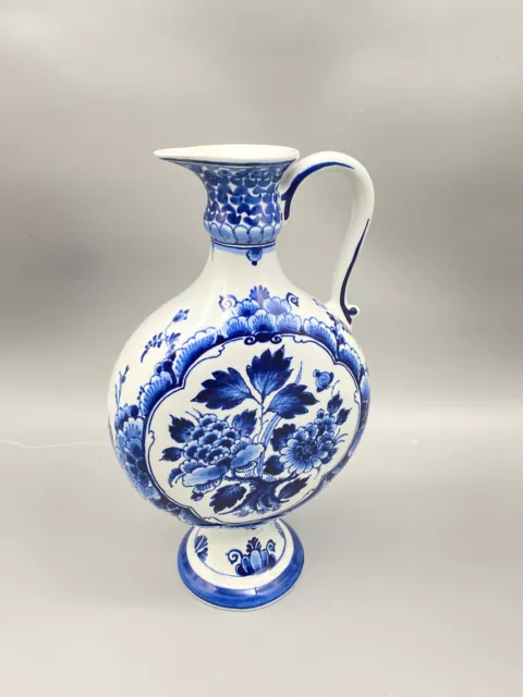 De Porceleyne Fles Fayence Vase Krug Royal Delft Blau Handbemalt Stempelmarke