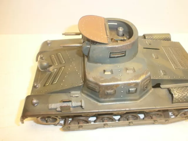 großer alter Tippco Blech 100 Schuß Panzer Tank Länge 22cm für 7cm Massesoldaten 3