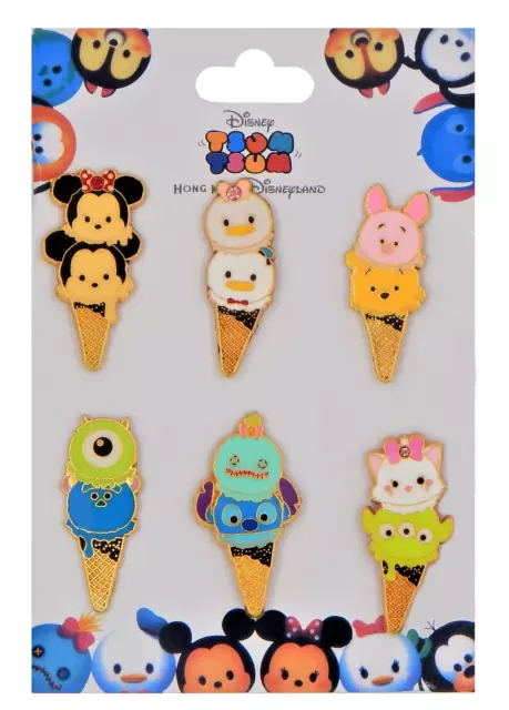 Walt Disney World Trading Pin Ice Cream Cone Set  - 6 Total LE Pins - Brand New