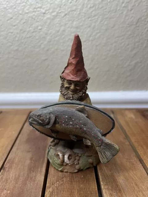 Tom Clark Gnome Mr Fisher Too Sculpture Figurine Mounted Fish