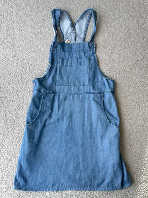 Coldwater Creek Chambray Overall Pinafore Dress Womens Petite Small PS Blue