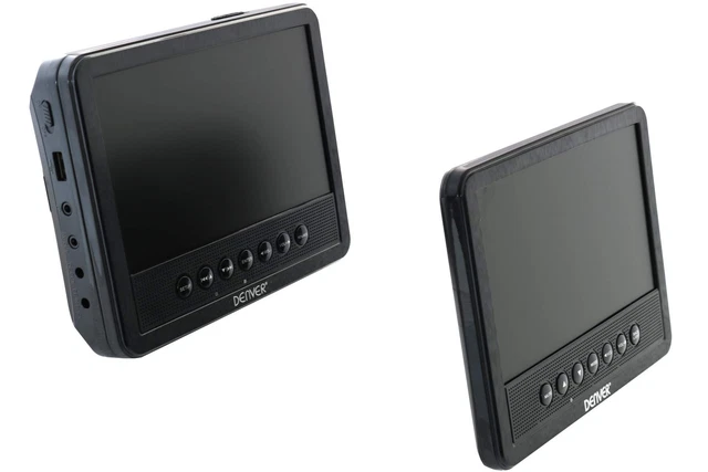 Tragbarer DVD Player Denver MTW-756 2 x 7" 17,8 cm LCD Bildschirm 16:9 USB Auto 3