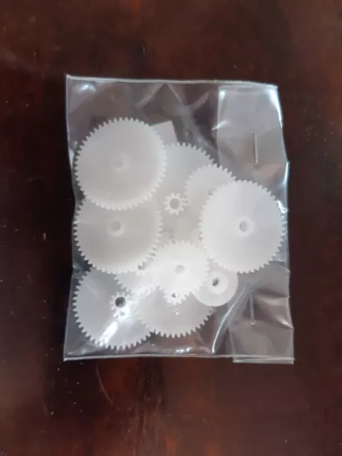 Kunststoff Doppelzahnrad-Sortiment, für 3mm Achsen Ø