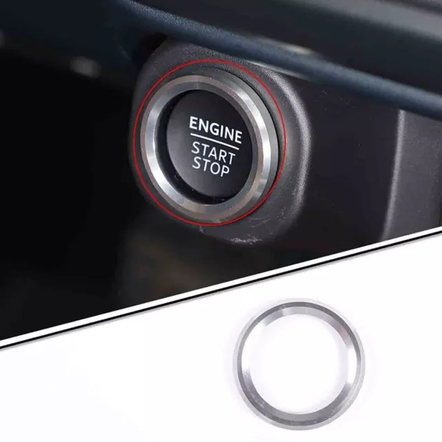 Elegante anello di copertura bottone di accensione lega argento per ford Maveric
