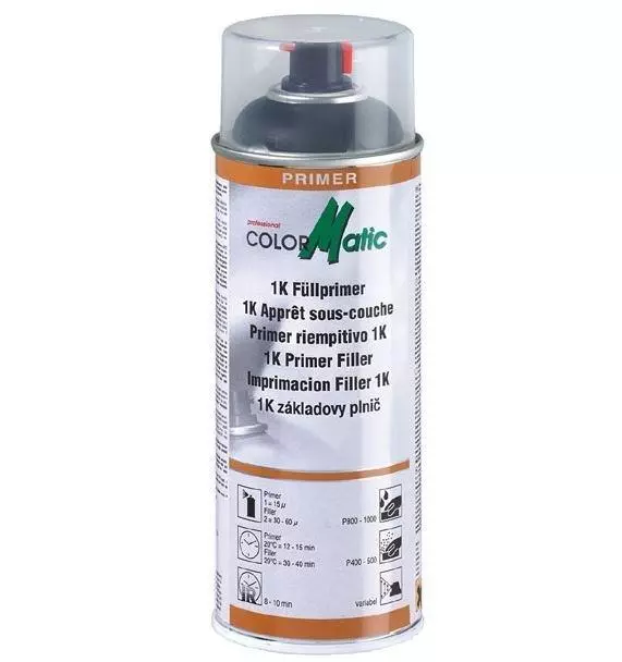 Colormatic 1K Apprêt Garnissant Noir HG7 549663 400ml Couche Primaire