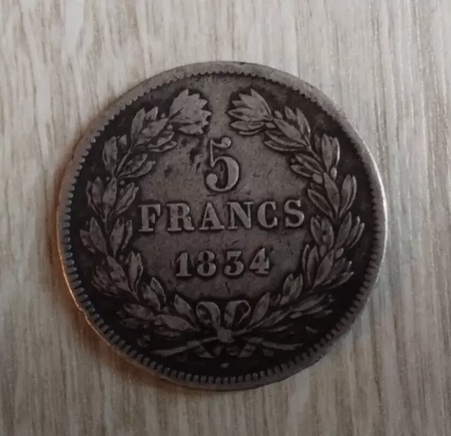 Münze 5 Francs 1834 Louis Philippe I