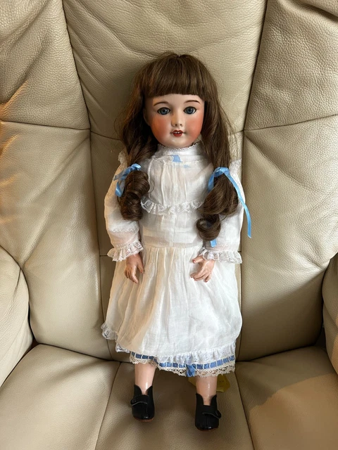POUPÉE TÊTE PORCELAINE 52 cm Uni France 301 71-149 lettre R B état grenier EUR 140,00 - FR