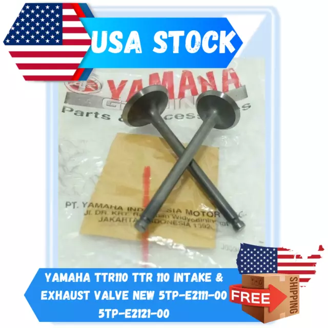 Yamaha TTR110 TTR 110 Intake & Exhaust Valve NEW 5TP-E2111-00 5TP-E2121-00