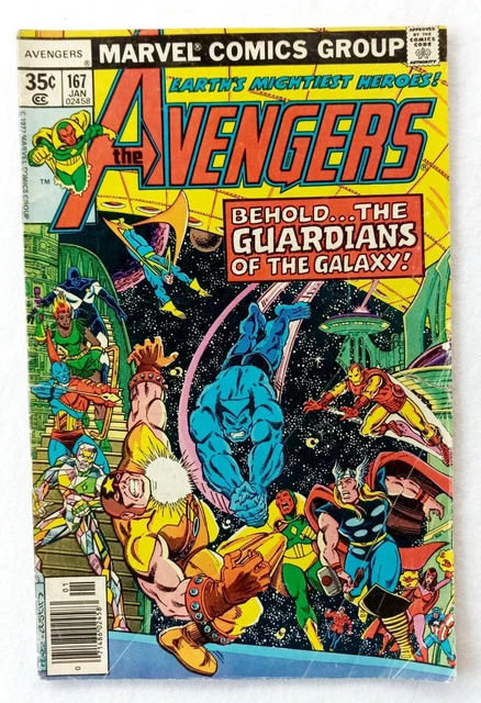 Avengers #167 - 1978 First meeting of Guardians of Galaxy, 1st Carina Tivan App.
