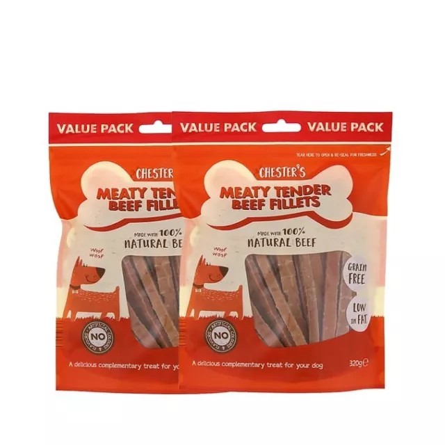 CHESTERS Meaty Tender Beef Fillets Pack 2 x 320g