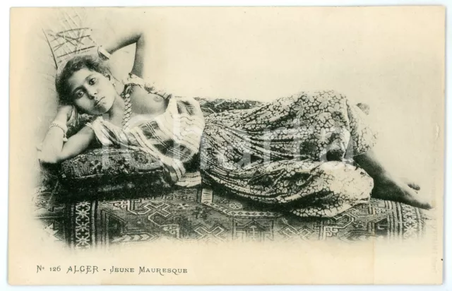 1910 ca ETHNIC NUDE ALGER Jeune Mauresque - Postcard topless n° 126