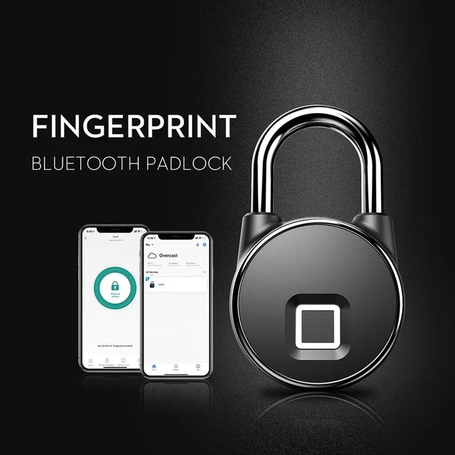 Dortoir Anti-vol Sans clé Serrure d'empreinte digitale Bluetooth Cadenas Tuya