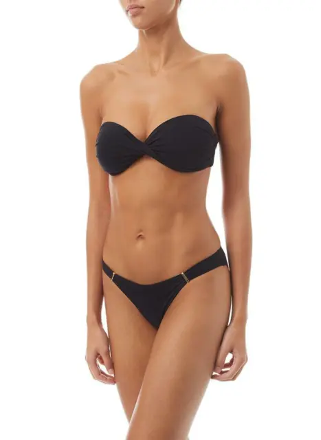 Melissa Odabash Martinique Bikini Bottom | Black | Size 4 | MSRP $98