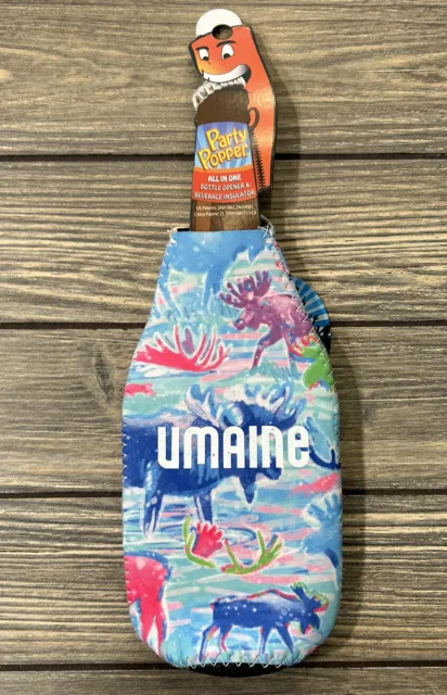 Party Popper UMAINE All In One Beverage Bottle Opener And Insulator Gift NWT
