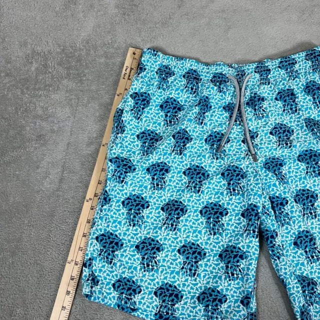 Vilebrequin Shorts Mens 2XL Blue Swim Trunks Jellyfish Print Beach Surf 3