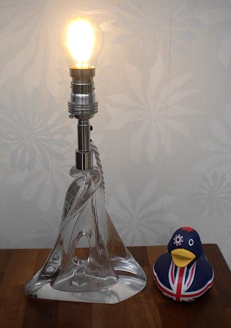 Val St Lambert, Art Glass Crystal TABLE LAMP | Mid 20th Century, 1960s