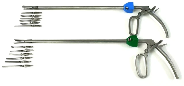 Addler Laparoscopic Bulldog Clamp With 6 Clips 10Mm Endoscopy Reusable Inst 2Pc